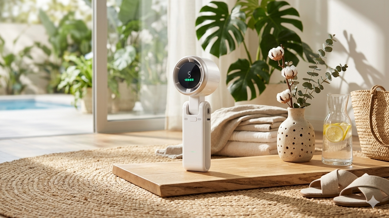 Mini High-Speed Handheld Turbo Fan Smart Digital Display - Image 2